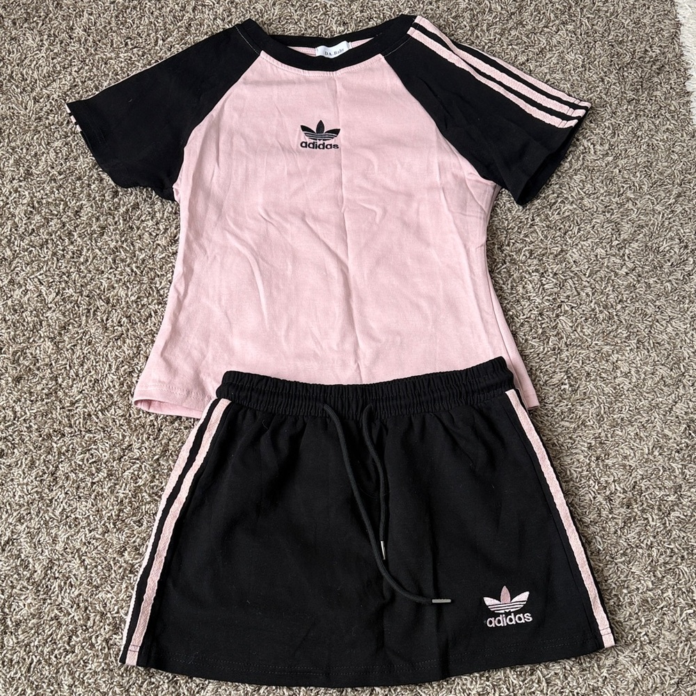 adidas Pink and Black Athletic Shorts